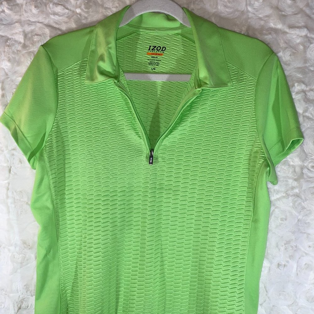IZOD Women's Green Polo Top